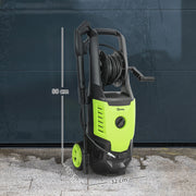 2200W High Pressure Washer 170 Bar 420L/h Flow With Adjustable Nozzle and Hose Reel by Outsunny AOSOM