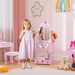 Kids Full Length Rotating Mirror with Storage Shelf Hot Pink by AIYAPLAY