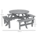 8 Seater Wooden Picnic Table and Bench Set Durable Fir Wood by Outsunny
