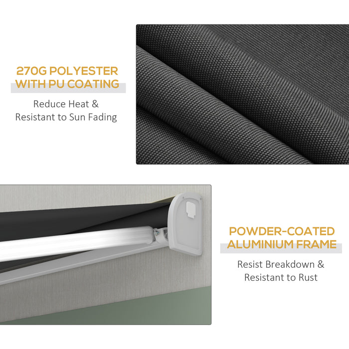 Electric Retractable Patio Awning 4 x 3m with Remote Control and Durable Aluminium Frame