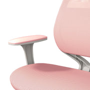 Pink Mesh Office Chair with Adjustable Height and 360 Swivel Wheels for Home or Study