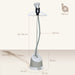 1800W Standing Clothes Steamer with Accessories Grey by HOMCOM
