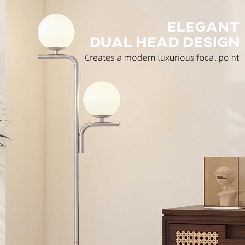 Floor Lamp with Adjustable Light Temperatures and Foot Switch for Living Room or Bedroom