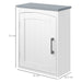 Light Grey Wall Mounted Bathroom Cabinet With Arched Door and Adjustable Shelf by kleankin