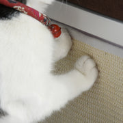 Cat House Bed with Soft Cushion and Removable Scratching Pad for Small Cats White AOSOM