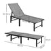 Set of 2 Reclining Sun Loungers with Adjustable Backrest in Grey by Outsunny