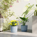 Set of Two Blue 22cm Planters for Garden Flowers and Herbs by Outsunny