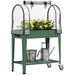 Raised Planter with Greenhouse Cover Mobile Garden Bed with Wheels and Shelf for Vegetables by Outsunny