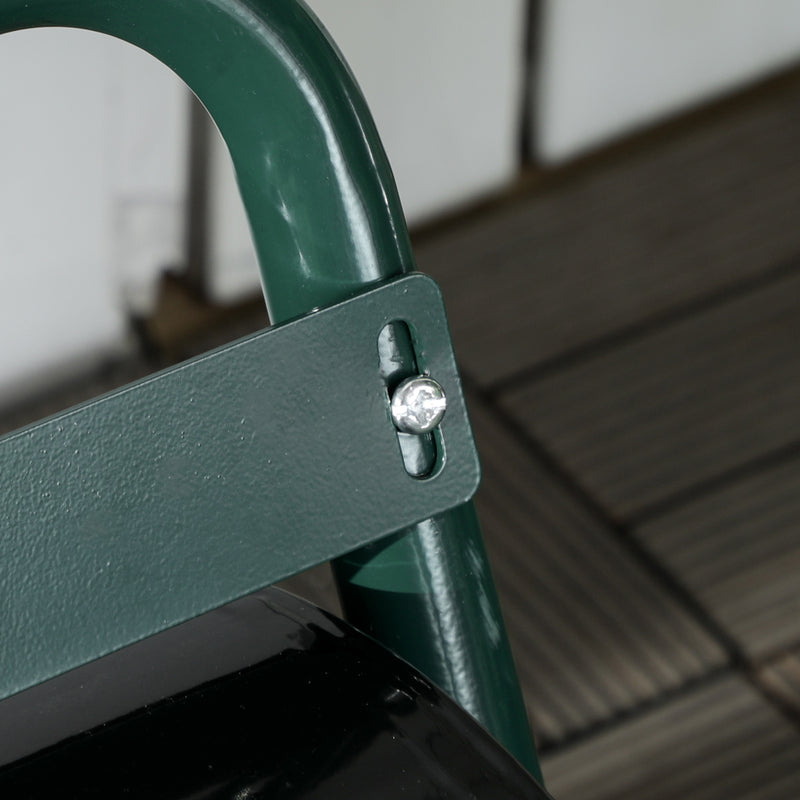 38L Fillable Steel Lawn Roller for Garden and Grass Care Dark Green by Outsunny