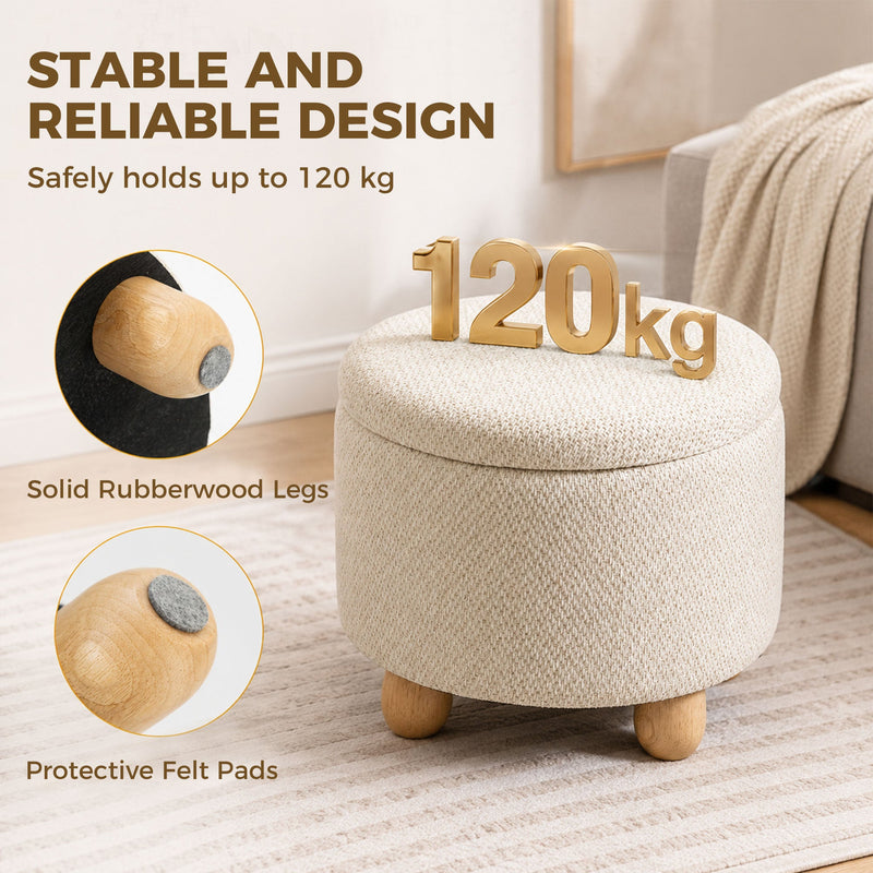 Storage ottoman - Beige