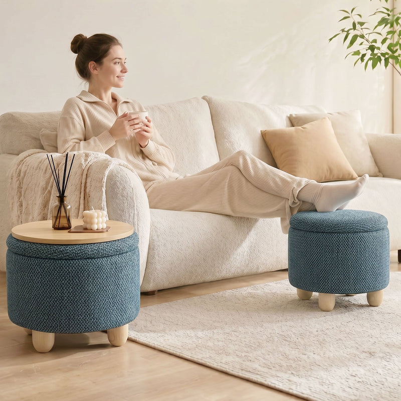 Storage ottoman - Blue