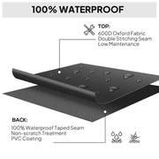 Black Waterproof Garden Furniture Cover 600D Oxford for Rattan Sofa Set 275L x 205W cm by Outsunny