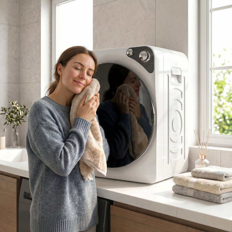 Compact Stackable Tumble Dryer for Small Spaces with Quiet Operation 5 kg White