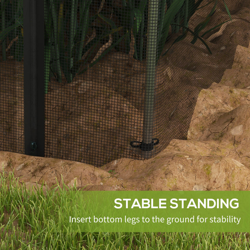 Mini Polytunnel Greenhouse 360 x 120 cm Black Weather Resistant by Outsunny