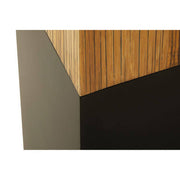 Close-up of the angular accent line across the upper section of the console