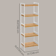 Bamboo 5-tier shelf unit by Songmics, close-up of bamboo material