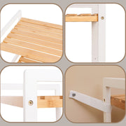 Bamboo 5-tier shelf unit by Songmics, dimensions diagram