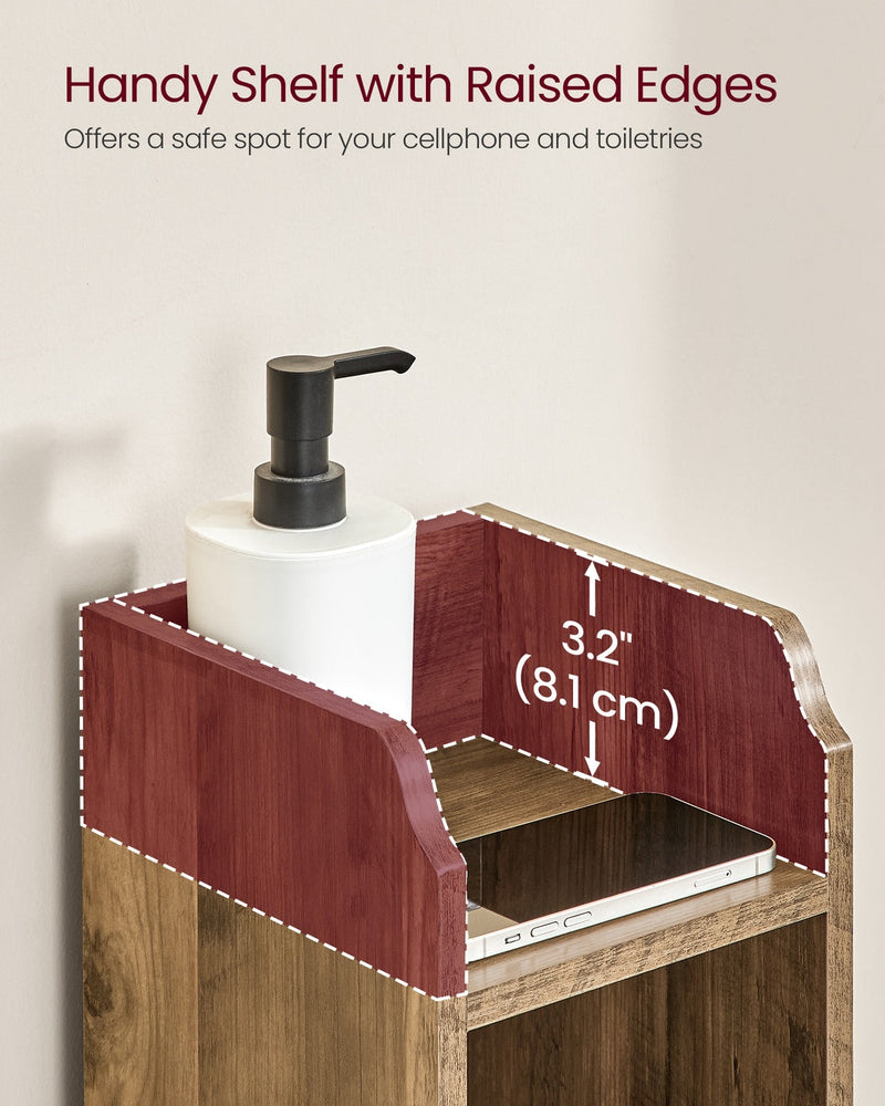 Bathroom Floor Storage Cabinet with Door and Adjustable Shelves by Vasagle