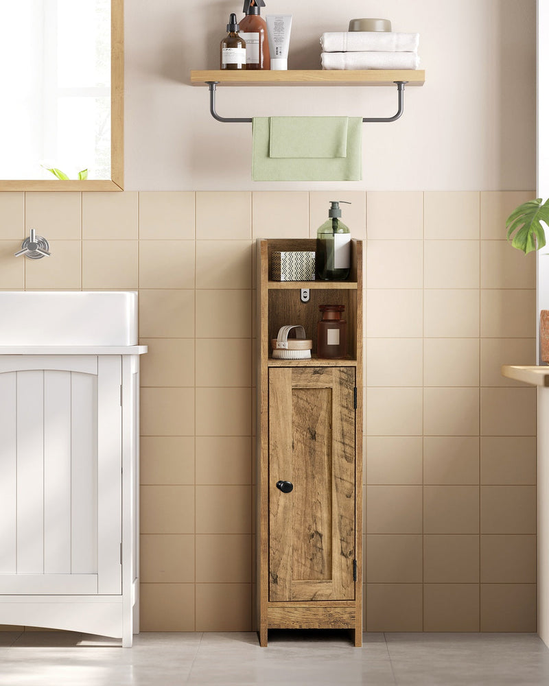 Bathroom Floor Storage Cabinet with Door and Adjustable Shelves by Vasagle
