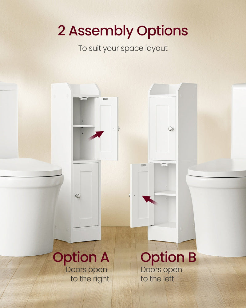 Bathroom Floor Storage Cabinet with Door and Adjustable Shelves by Vasagle