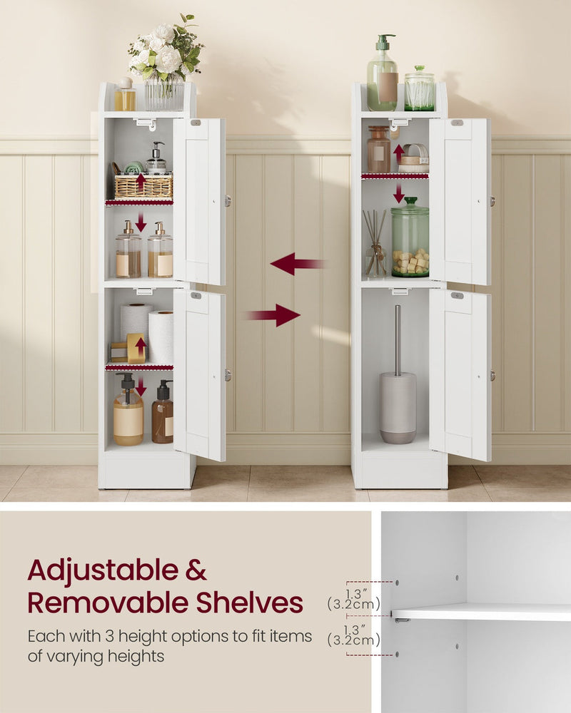 Bathroom Floor Storage Cabinet with Door and Adjustable Shelves by Vasagle