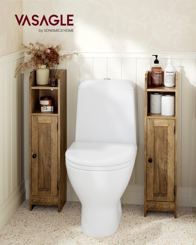 Bathroom Floor Storage Cabinet with Door and Adjustable Shelves by Vasagle