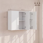 Dimension diagram showing the cabinet at 90 x 31 x 60 cm with a 20 kg capacity