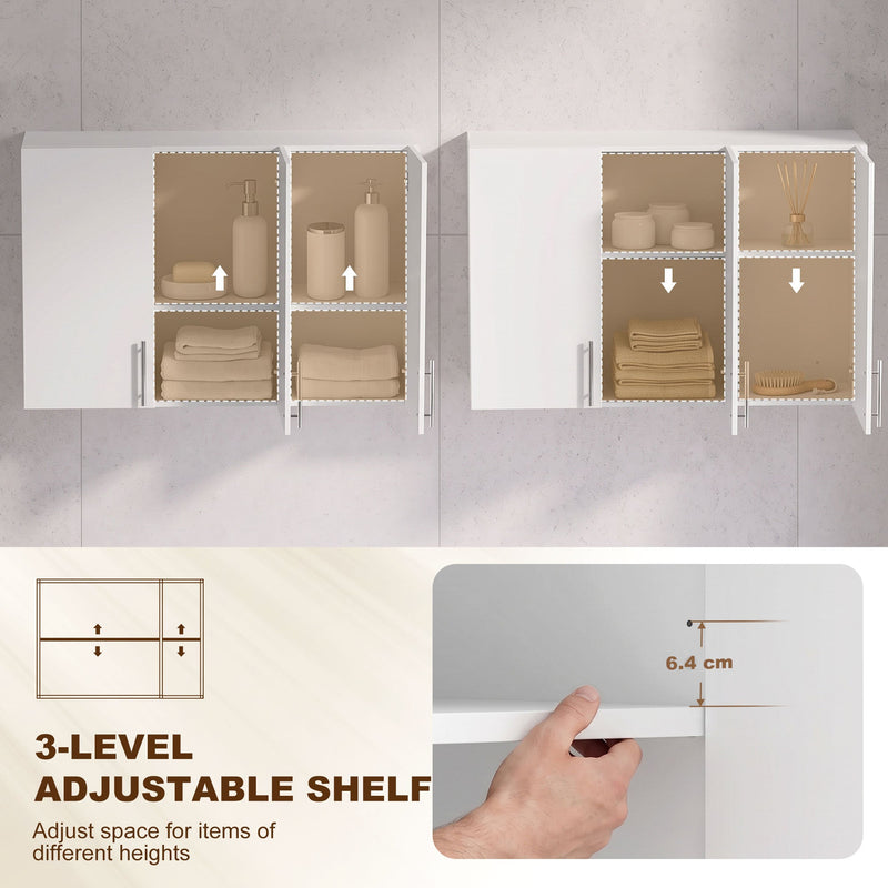 Close-up of the adjustable shelf mechanism showing 6.4 cm height increments