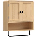 Bathroom wall cabinet with adjustable shelf in oak by Homcom