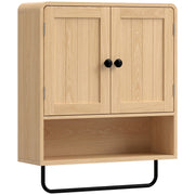 Bathroom wall cabinet with adjustable shelf in oak by Homcom