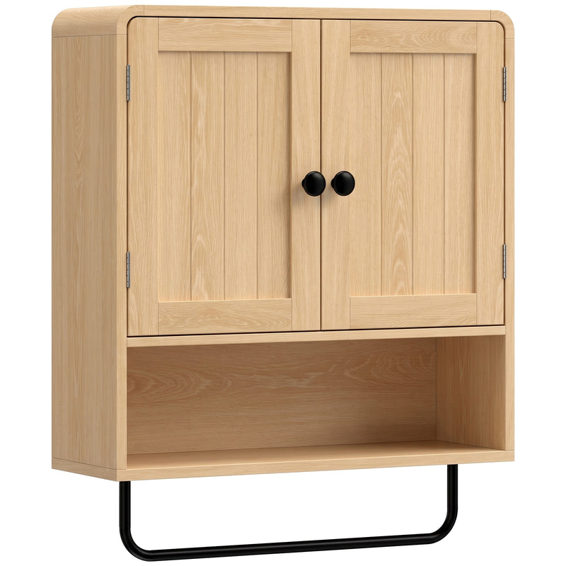Bathroom wall cabinet with adjustable shelf in oak by Homcom
