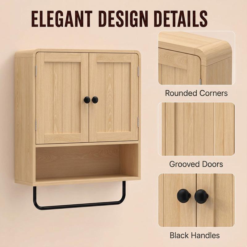 Side view of the wall cabinet showing depth