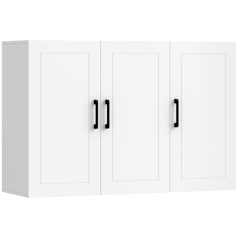 Bathroom wall cabinet with adjustable shelves in white by Homcom