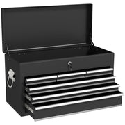 Steel Tool Chest With Six Lockable Drawers Ideal for Garage or Workshop Black