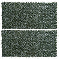 Dark Green 2 Piece Artificial Leaf Fence Screen For Garden Privacy And Outdoor Decor