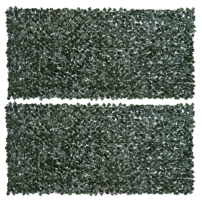 Dark Green 2 Piece Artificial Leaf Fence Screen For Garden Privacy And Outdoor Decor