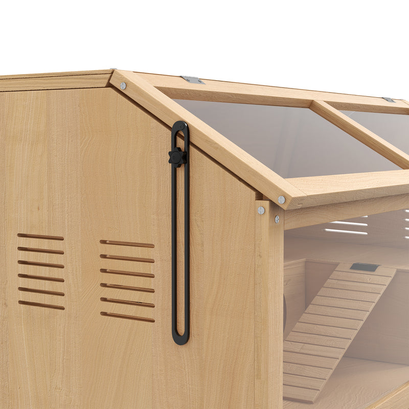 Wooden Hamster Cage for Gerbils and Mice with Suspension Bridge and Openable Top by PawHut