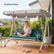 Three Seater Outdoor Bench Cushion for Added Comfort and Easy Care Green AOSOM