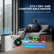 12L Day Dehumidifier with 2L Tank Continuous Drainage Timer and Auto Defrost by HOMCOM AOSOM