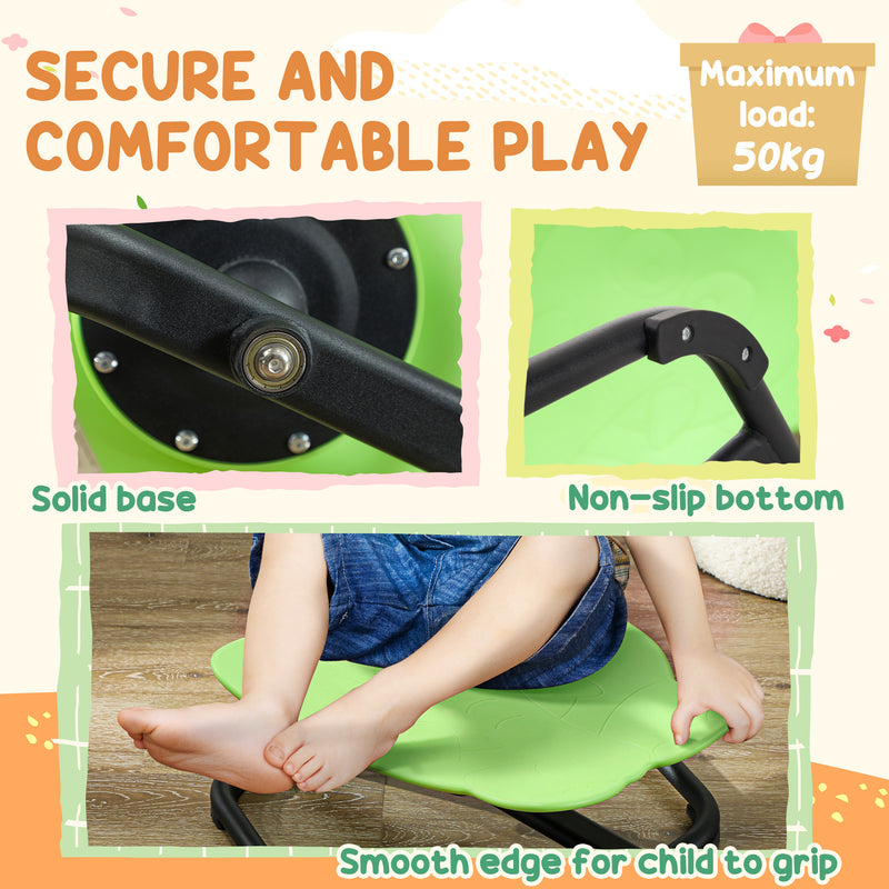 AIYAPLAY Elephant-Shaped Spinning Chair for Autism, 3-6 Years, Green AOSOM