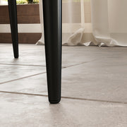 Set of 4 Quilted PU Leather Dining Chairs with Metal Legs for Modern Home Dining Grey