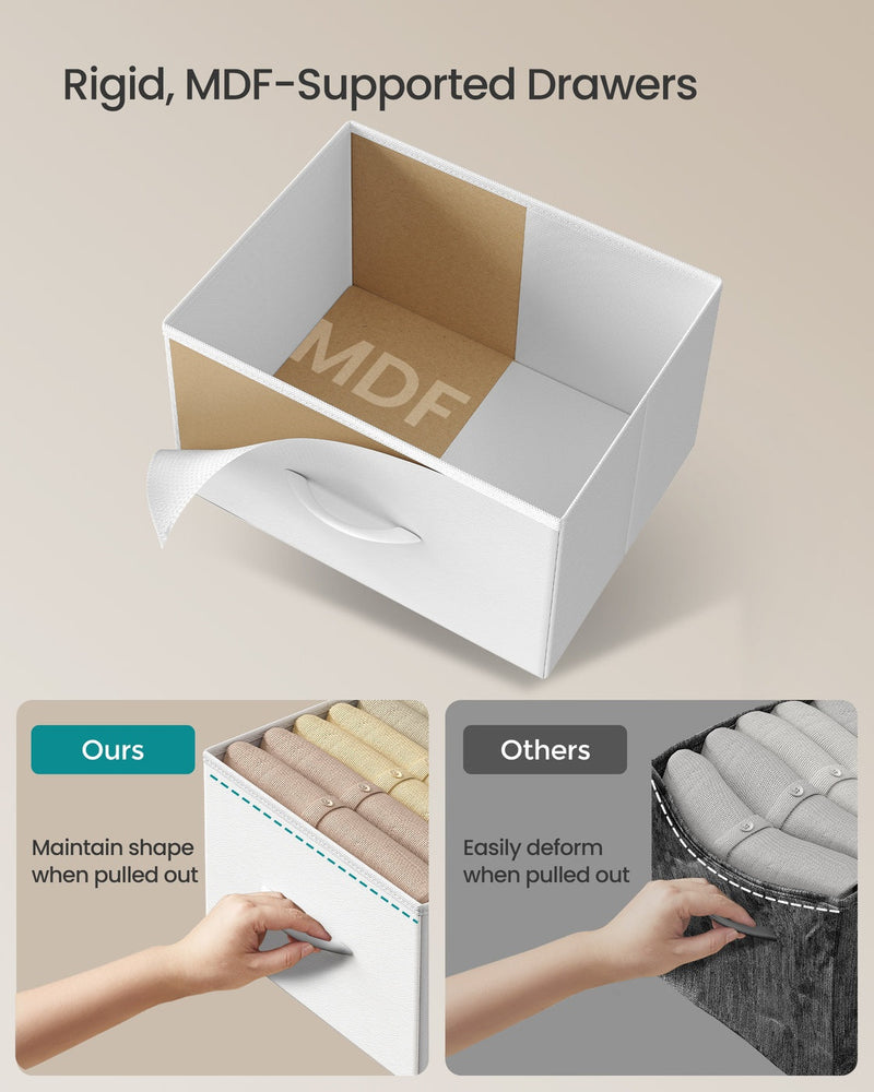 Bedside table styled in a bedroom setting next to a bed