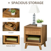 Spacious storage: table top, drawer and bottom shelf close-ups