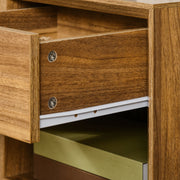 Close-up of the open drawer showing construction detail