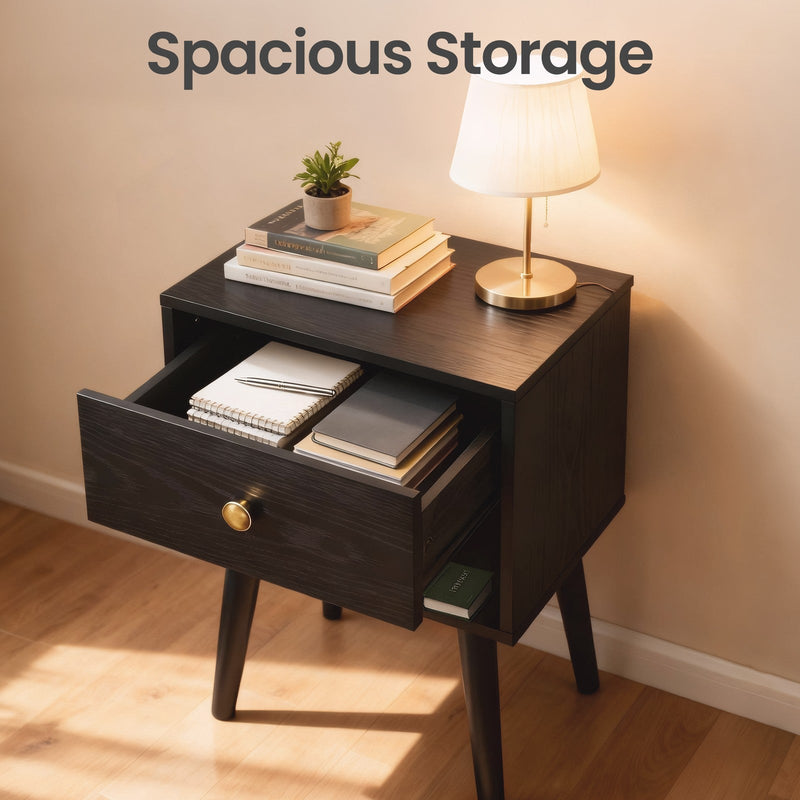 Vasagle bedside table - dimensions diagram showing size in cm