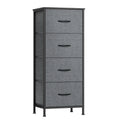 BELLAH 4-Drawer Fabric Chest of Drawers, Slate Grey by Songmics