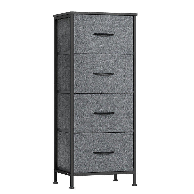 BELLAH 4-Drawer Fabric Chest of Drawers, Slate Grey by Songmics