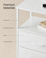 Dimensions diagram of the BELLAH bedside table, 30 x 39.6 x 60.4 cm