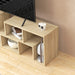 Grey Oak Wood Grain TV Stand for TVs up to 75 Inches with Storage Shelves by HOMCOM
