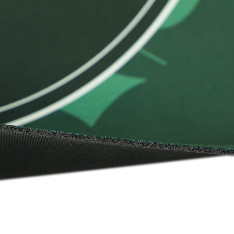 Green 12 Player Texas Hold'em Poker Table Mat Water Resistant Rubber With Carry Bag by SPORTNOW AOSOM